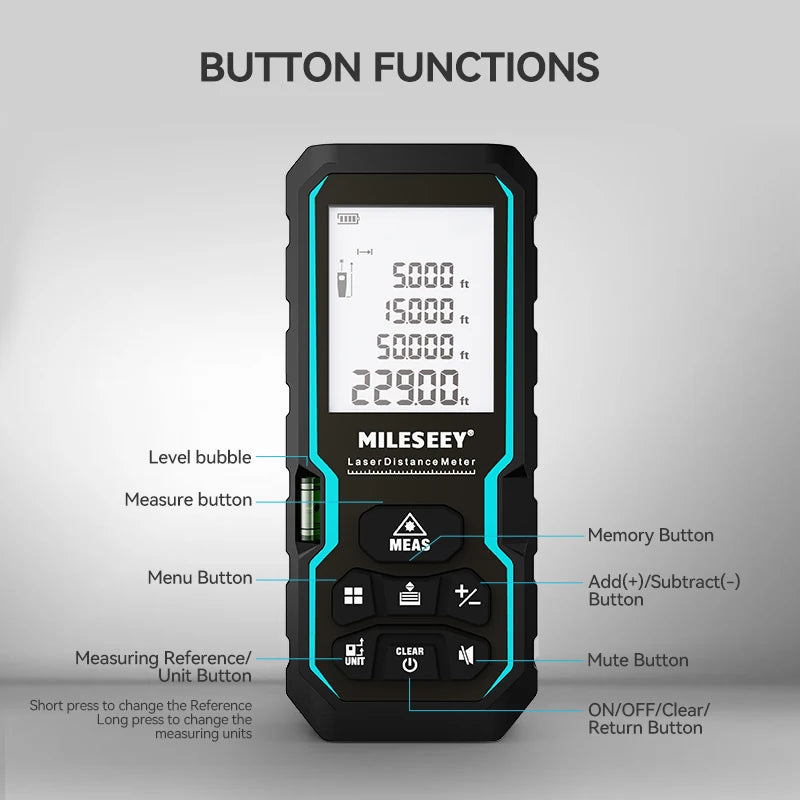 fita métrica laser 40m 60m 80m 100m telêmetro laser ip54 régua eletrônica ferramenta de medição útil