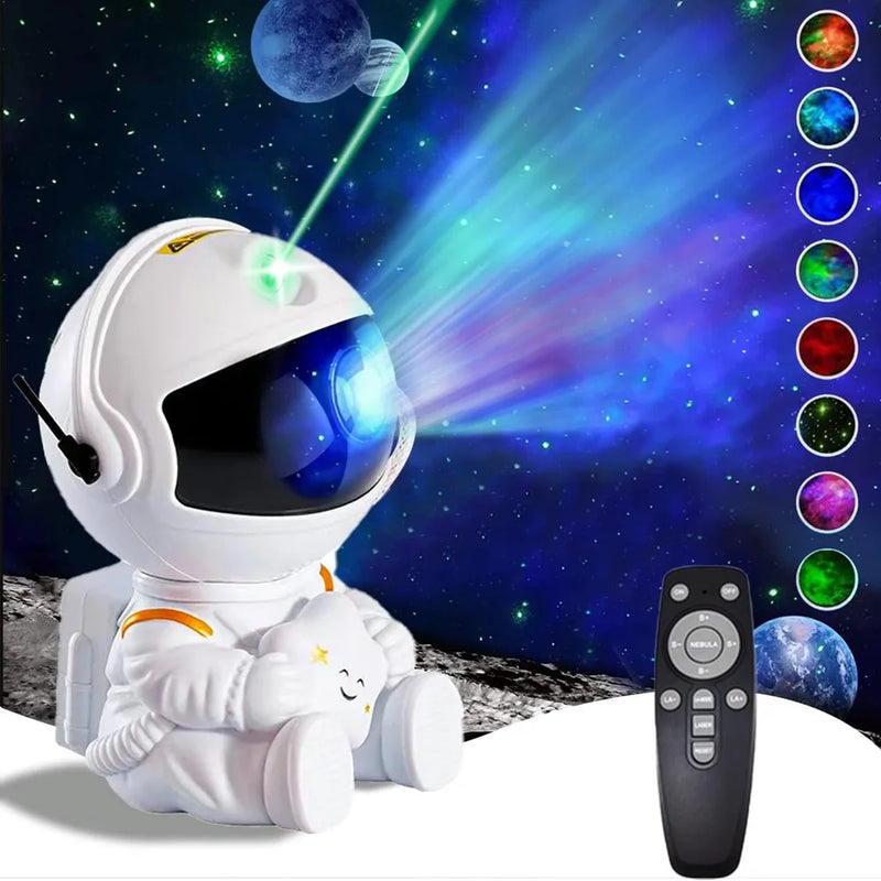 Projetor de estrelas Galaxy Night Light Astronaut Space Projector Starry Nebula Ceiling Lamp LED para quarto Home Decorative kids gift