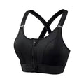 Sutiã esportivo com zíper frontal, roupa íntima feminina, corrida, fitness, sem costura, sutiã à prova de choque, respirável, sem aro, bralett