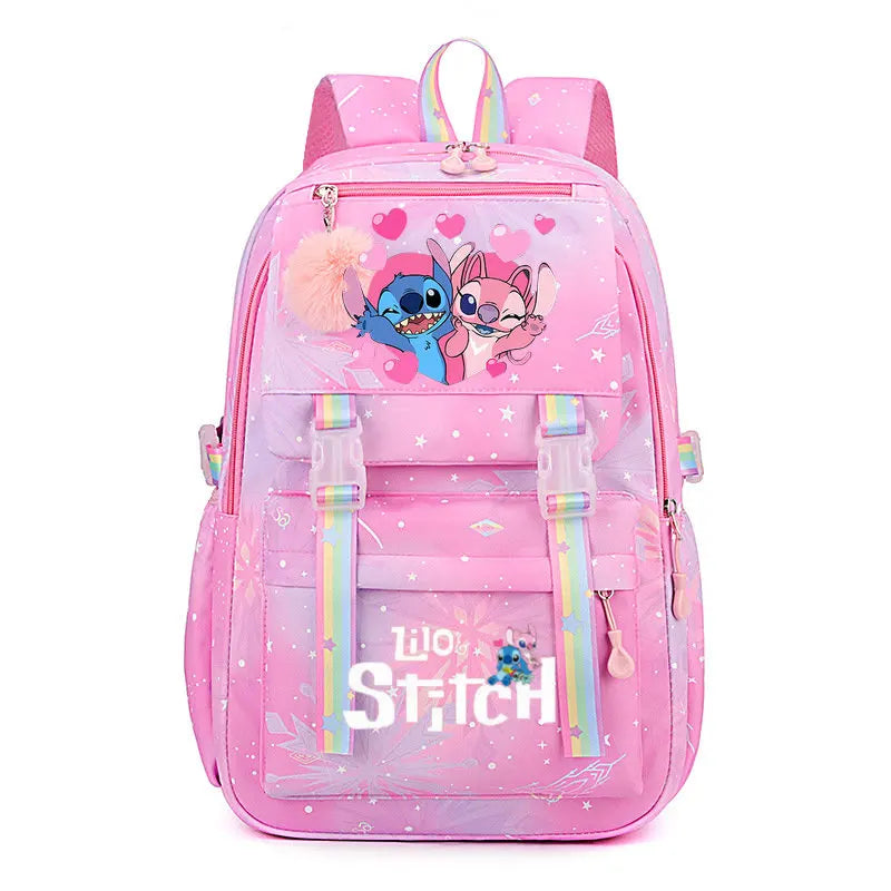 Lilo e Stitch Mochila impermeável de grande capacidade para escola Kawaii Anime cosplay bolsa de viagem bolsa escolar estudante menina presente