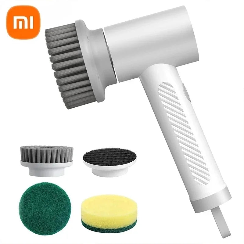 Xiaomi Escova de limpeza elétrica sem fio Escova de lavar louça para cozinha e banheiro Escova de limpeza profissional para azulejos Trabalho Saven