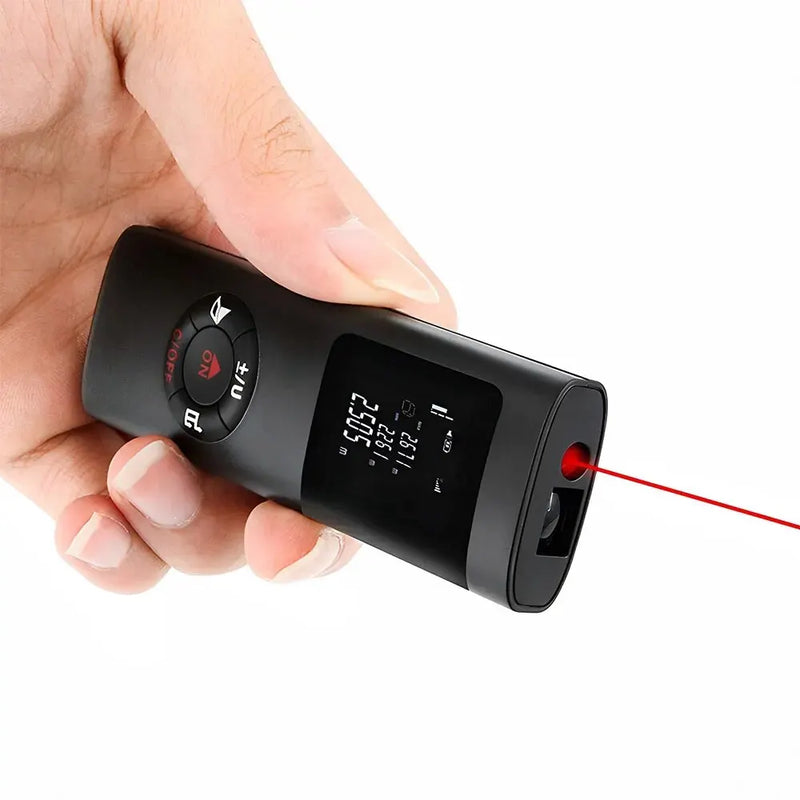 Mini medidor de distância a laser inteligente, 40m/60m, telêmetro infravermelho, usb, recarregável, portátil, ferramentas de telêmetro a laser