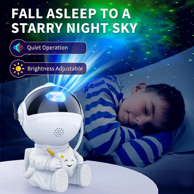 Projetor de estrelas Galaxy Night Light Astronaut Space Projector Starry Nebula Ceiling Lamp LED para quarto Home Decorative kids gift